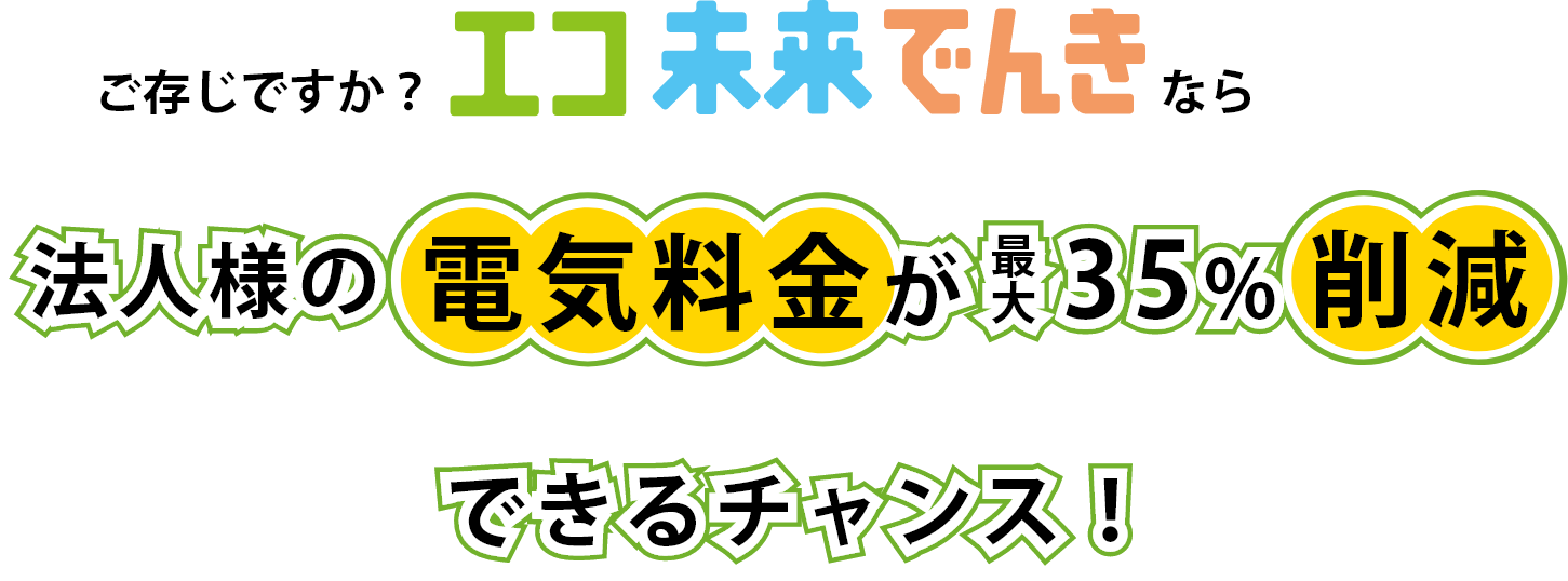 ご存じですか？エコ未来でんきなら